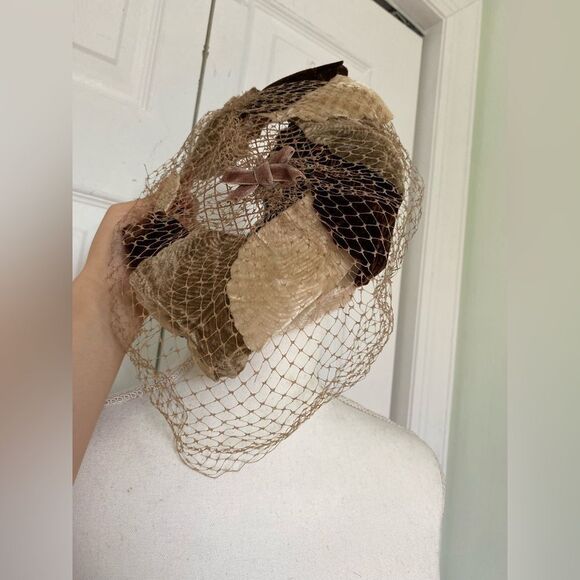 1950s Velvet Leafs Design Hat - Picture 2 of 8